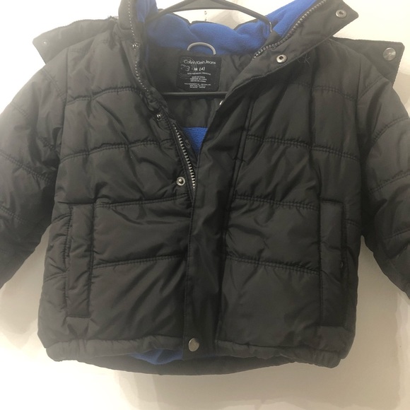 Calvin Klein kids hoodie puffer jacket kids size 4 UNISEX - Picture 2 of 13